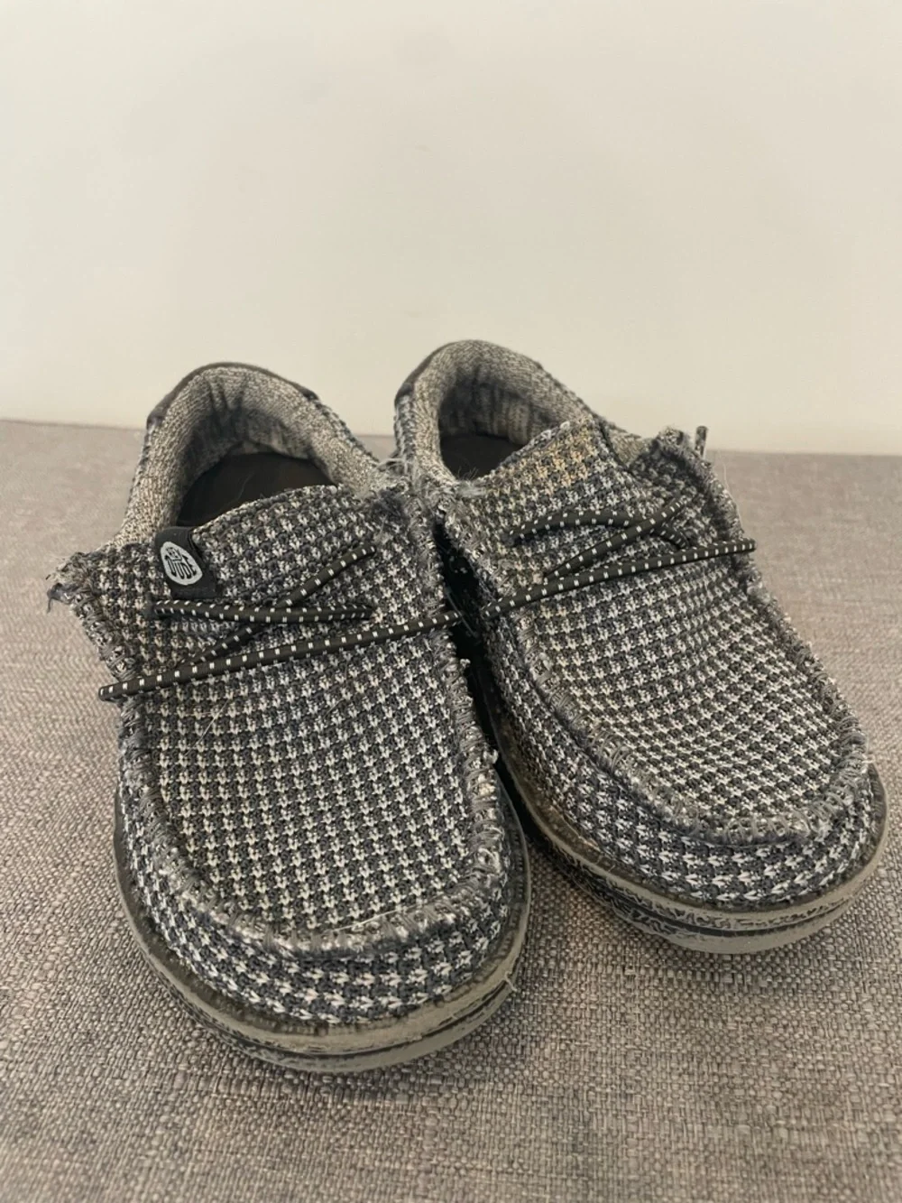 HEY DUDE Little Kid Wally Sport Mesh Loafers Gray Size 8